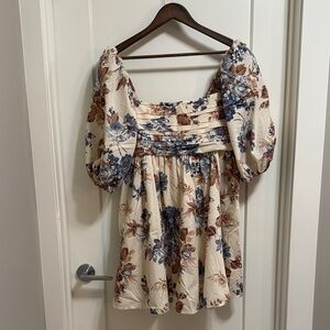Abercrombie & Fitch Cream Floral Dress